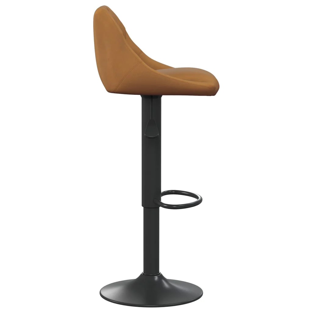 barstol fløjl brun - Image 4