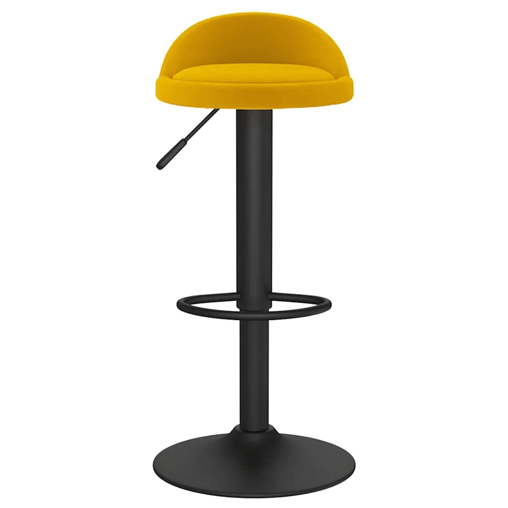 barstol fløjl gul - Image 3