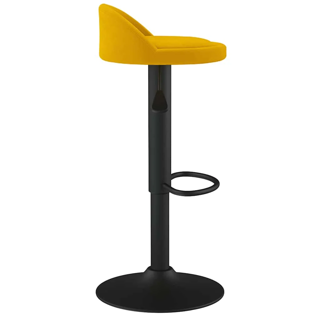 barstol fløjl gul - Image 4