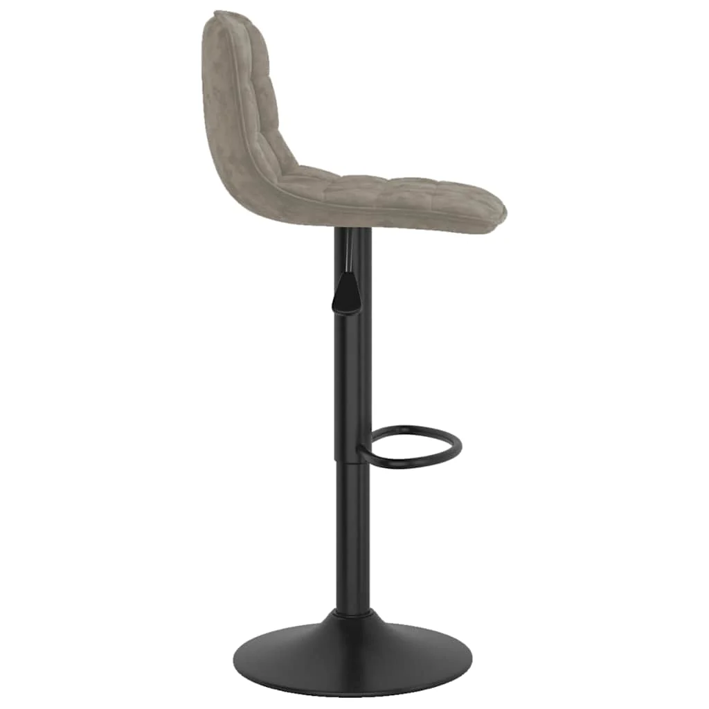 barstol fløjl lysegrå - Image 4