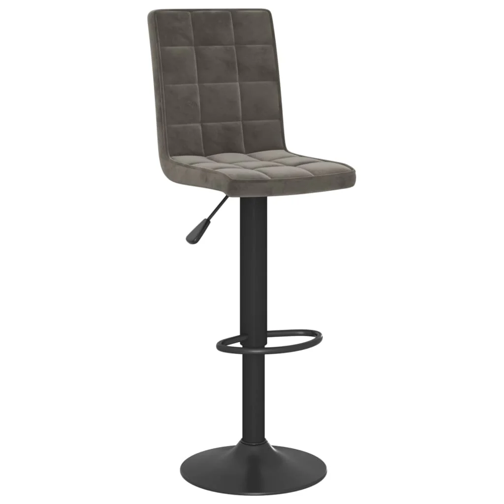 barstol fløjl mørkegrå - Image 2