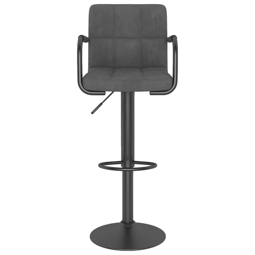 barstol fløjl mørkegrå - Image 3