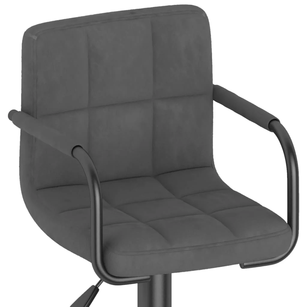 barstol fløjl mørkegrå - Image 7