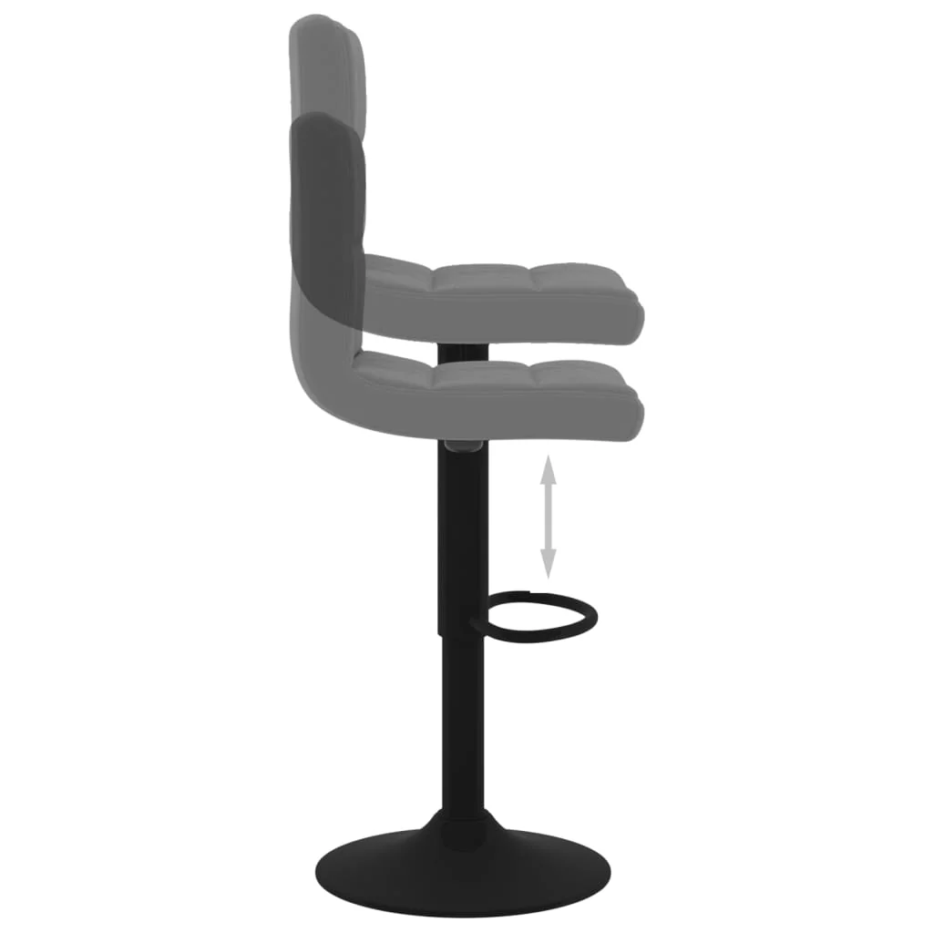 barstol fløjl mørkegrå - Image 6