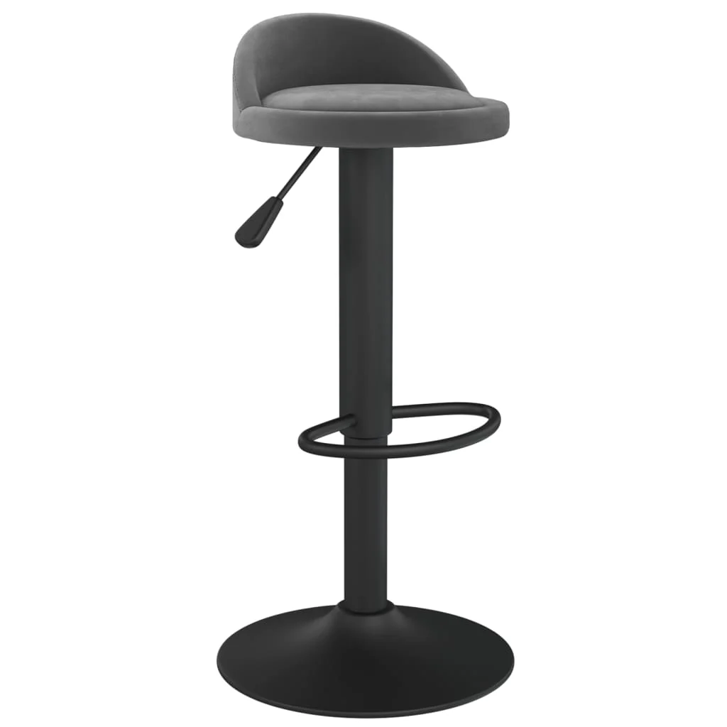 barstol fløjl mørkegrå - Image 2