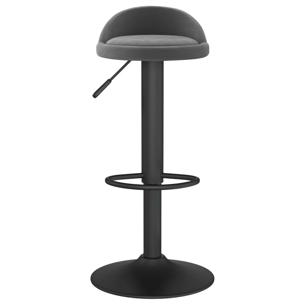 barstol fløjl mørkegrå - Image 3