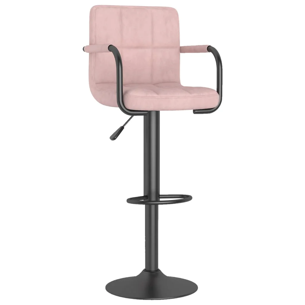 barstol fløjl pink - Image 2