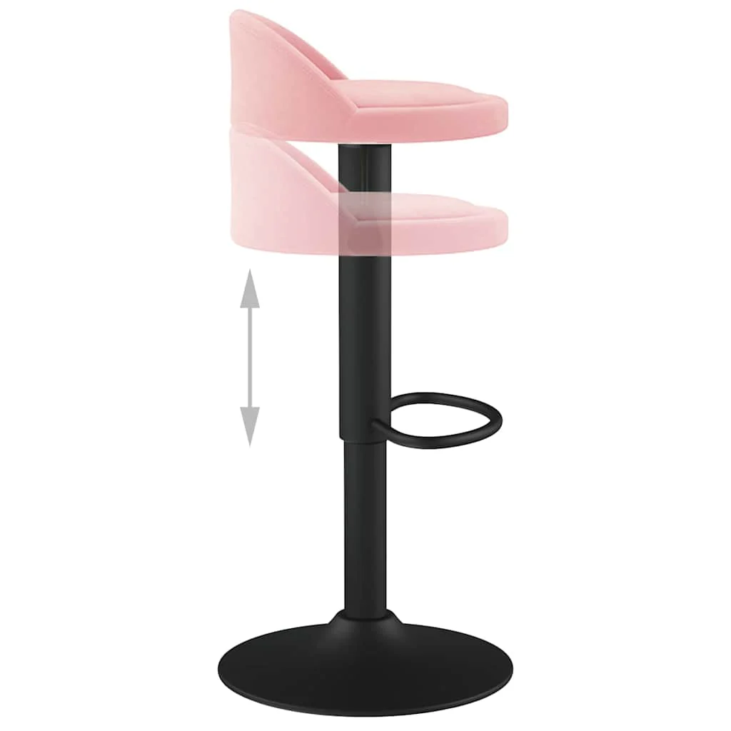 barstol fløjl pink - Image 6