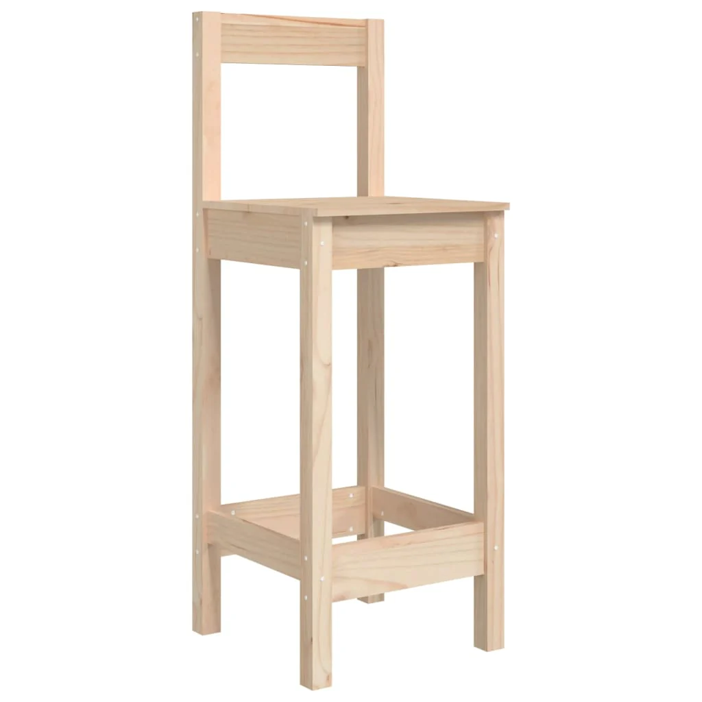 barstole 2 stk. 40x41,5x112 cm massivt fyrretræ - Image 3