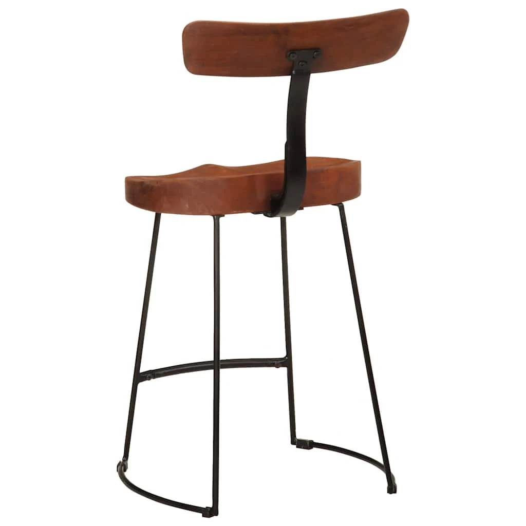 barstole 2 stk. 49x43x79 cm massivt mangotræ - Image 4