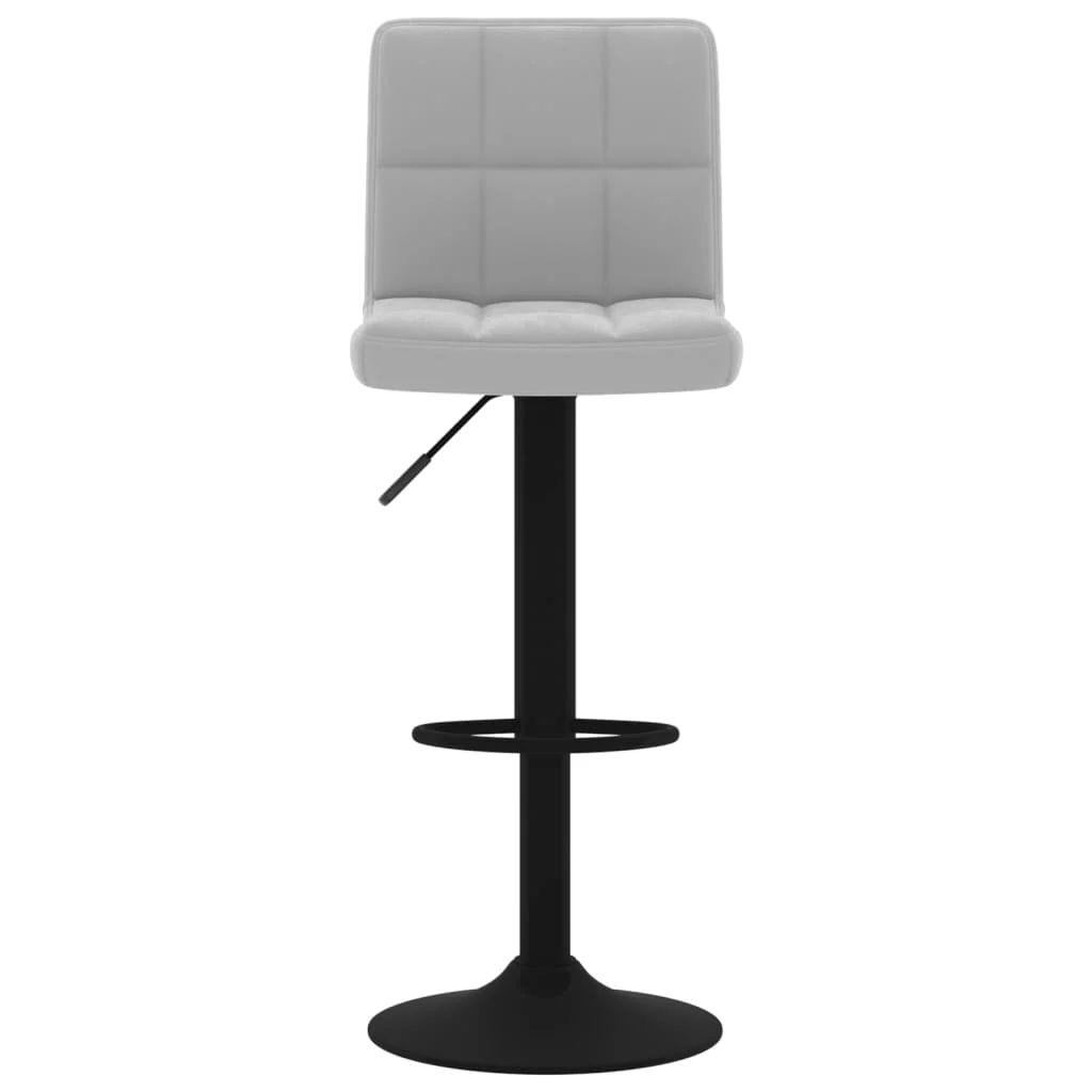 barstole 2 stk. fløjl lysegrå - Image 4