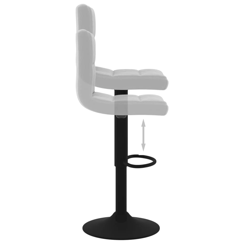 barstole 2 stk. fløjl lysegrå - Image 7