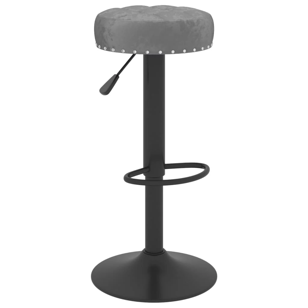 barstole 2 stk. fløjl mørkegrå - Image 3