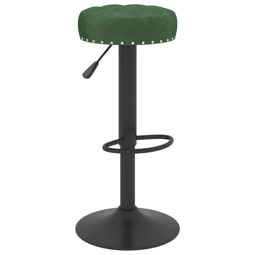 barstole 2 stk. fløjl mørkegrøn - Image 2