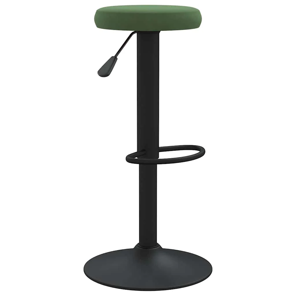 barstole 2 stk. fløjl mørkegrøn - Image 3