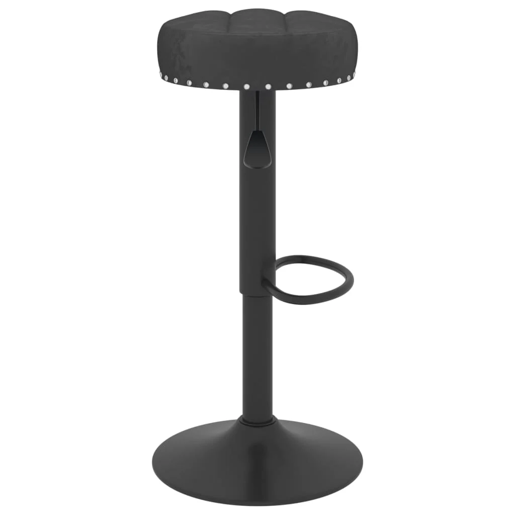 barstole 2 stk. fløjl sort - Image 5