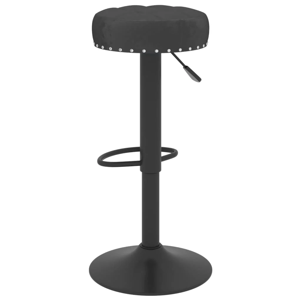 barstole 2 stk. fløjl sort - Image 6