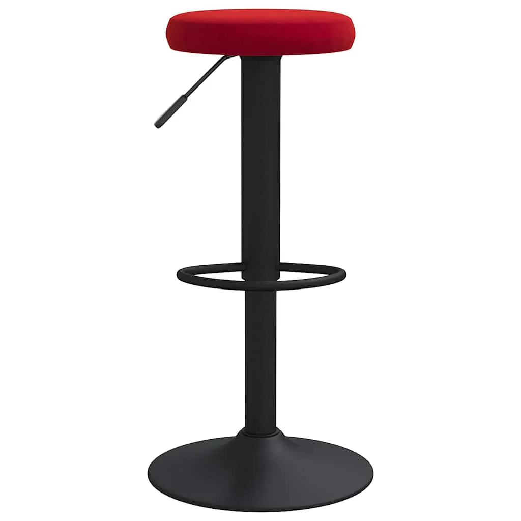 barstole 2 stk. fløjl vinrød - Image 3