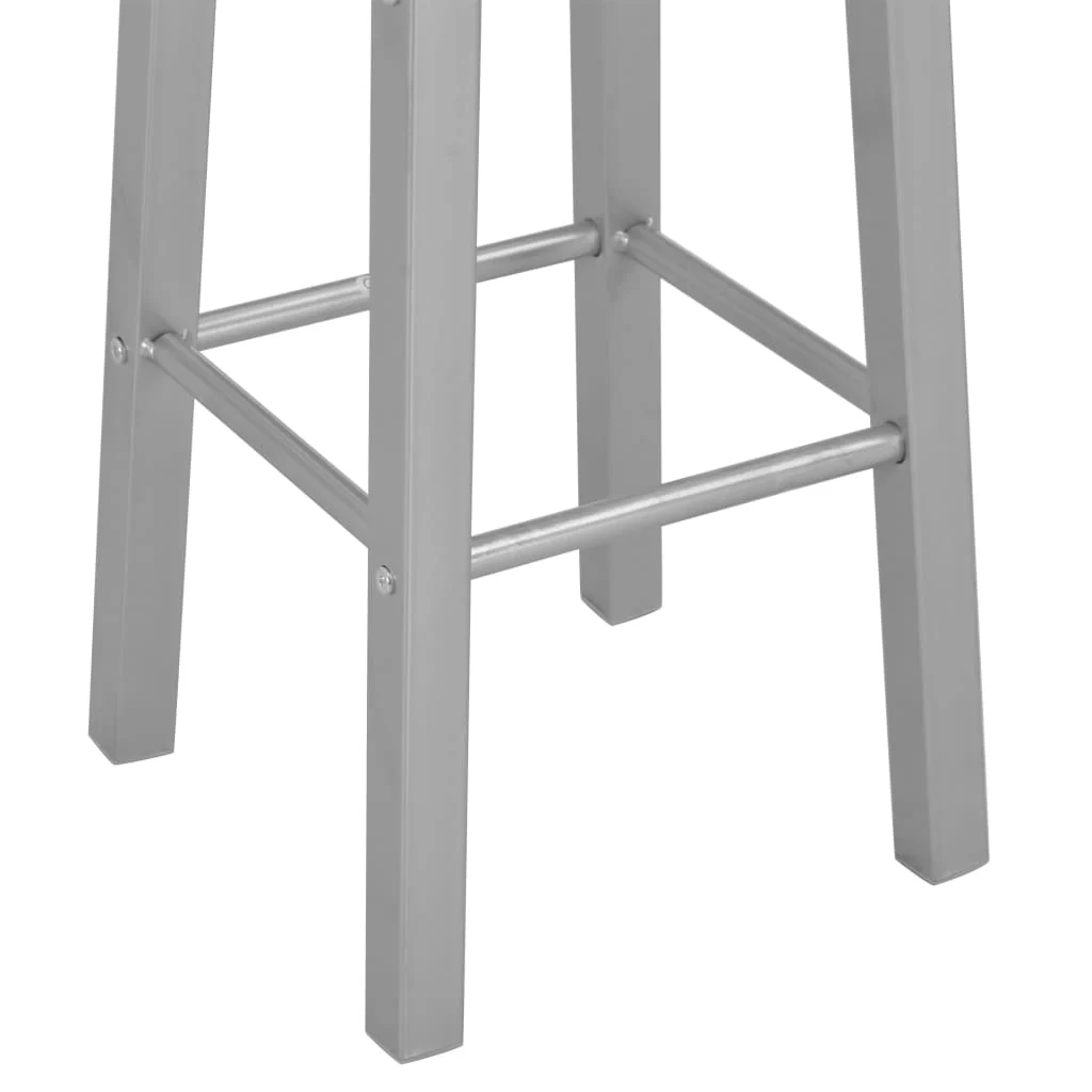 barstole 2 stk. MDF sølvfarvet - Image 5