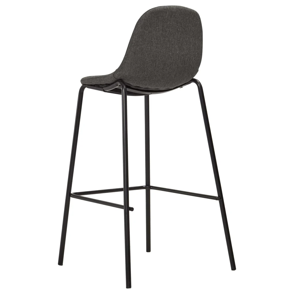 barstole 2 stk. stof mørkegrå - Image 5