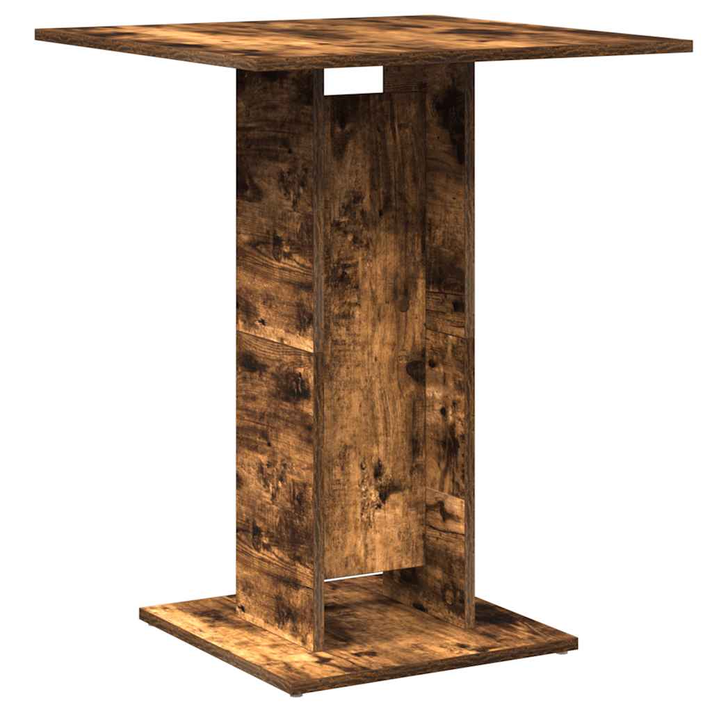 bistrobord 60x60x75 cm konstrueret træ røget egetræsfarve - Image 2