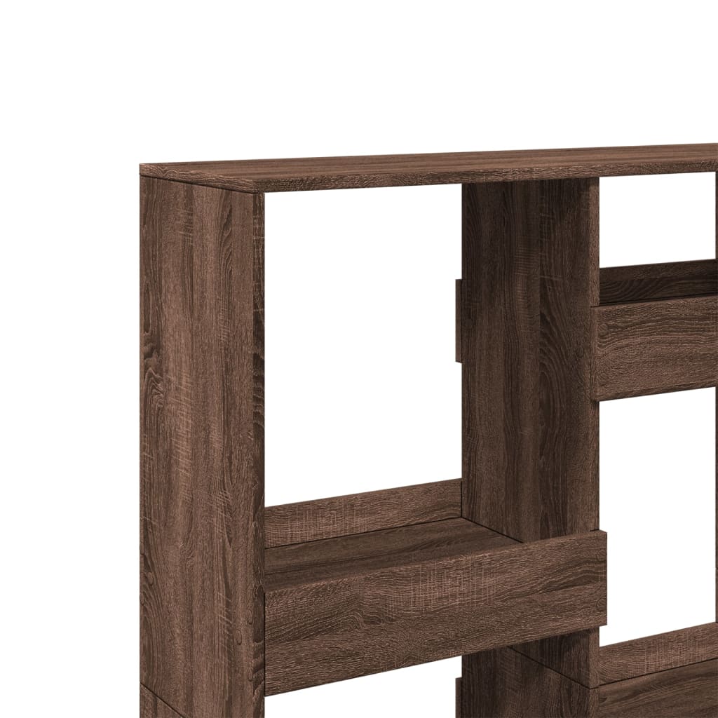 bogreol 100x33x135 cm konstrueret træ brun egetræsfarve - Image 7
