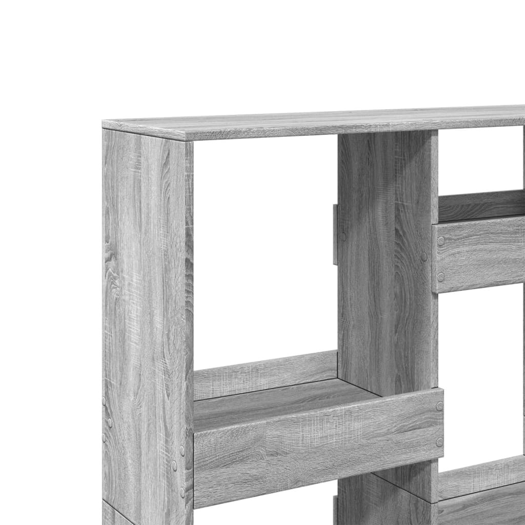 bogreol 100x33x135 cm konstrueret træ grå sonoma-eg - Image 7
