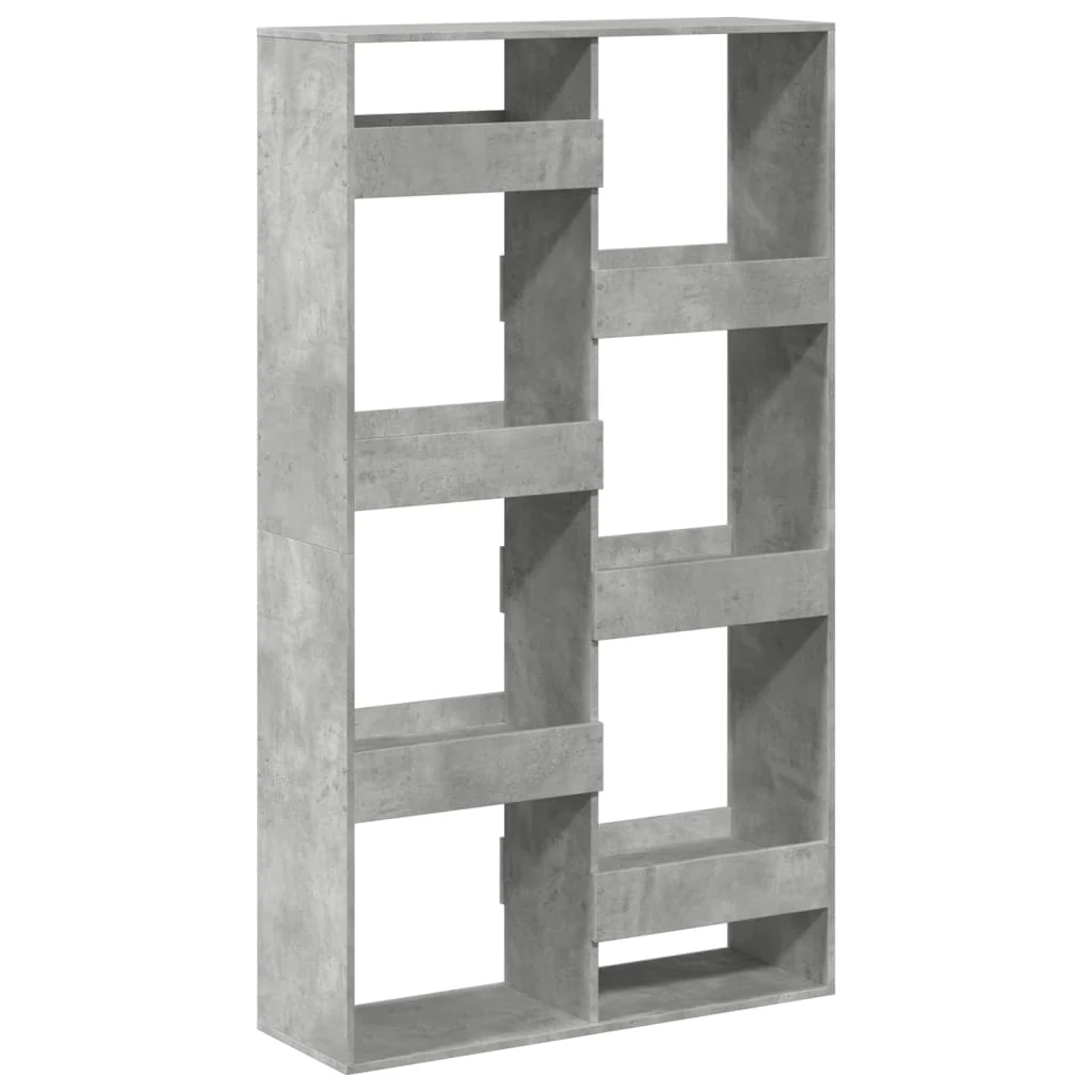 bogreol 100x33x175 cm konstrueret træ betongrå - Image 6