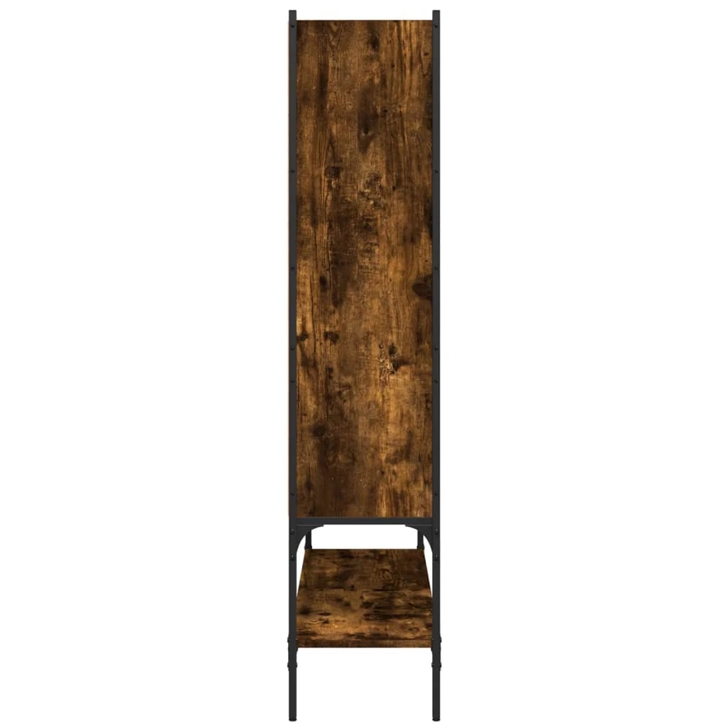bogreol 102x30x141,5 cm konstrueret træ røget egetræsfarve - Image 6
