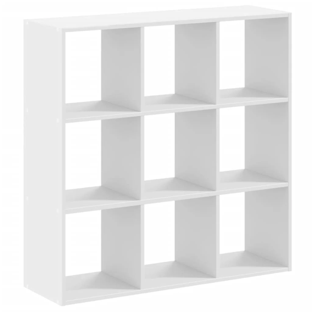 bogreol 102x32x102 cm konstrueret træ hvid - Image 6