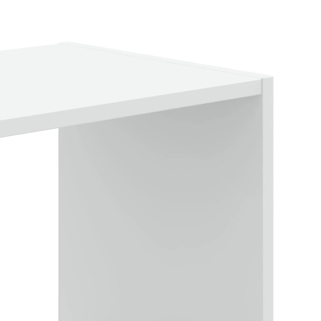 bogreol 102x32x102 cm konstrueret træ hvid - Image 7