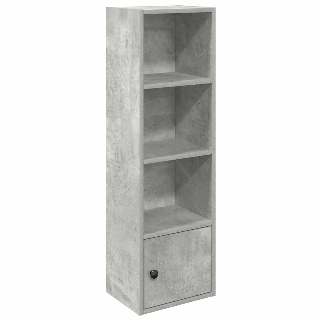 bogreol 31x24x102 cm konstrueret træ betongrå - Image 2