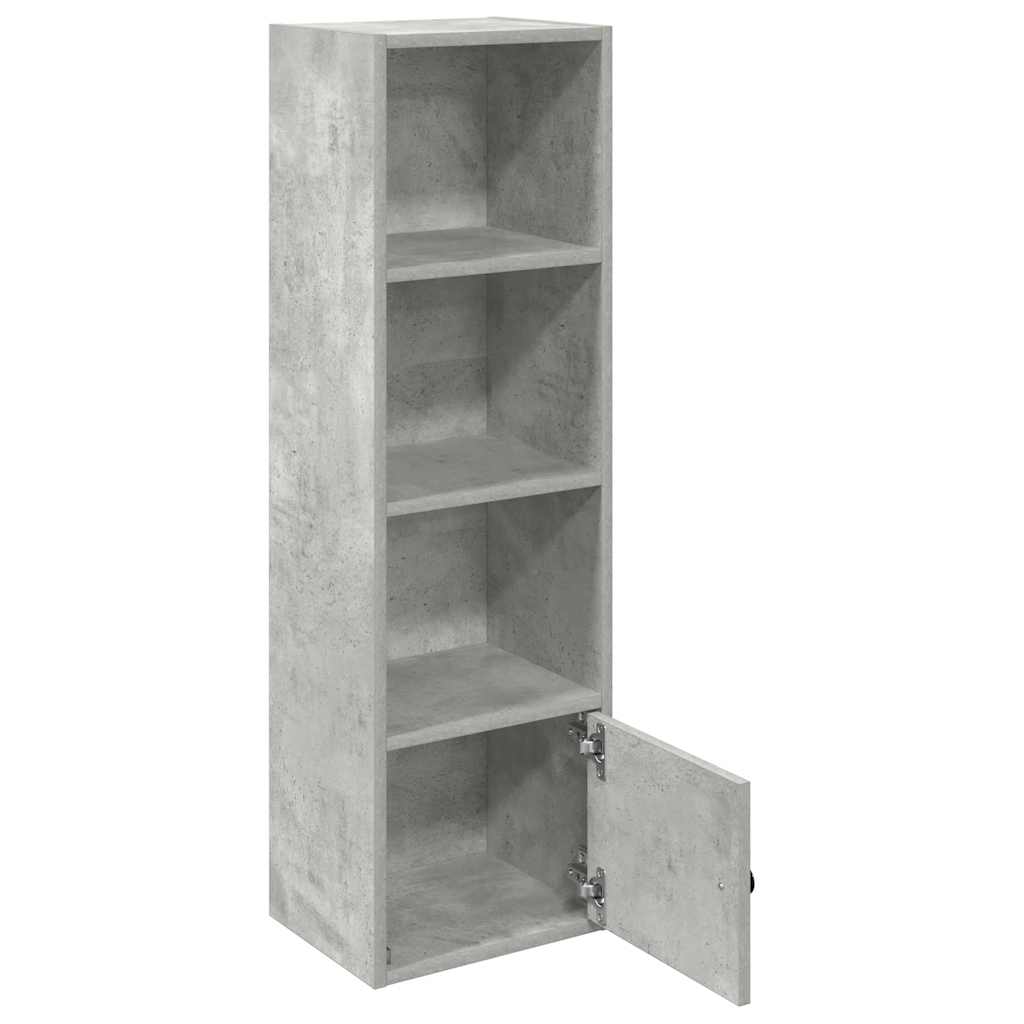 bogreol 31x24x102 cm konstrueret træ betongrå - Image 4