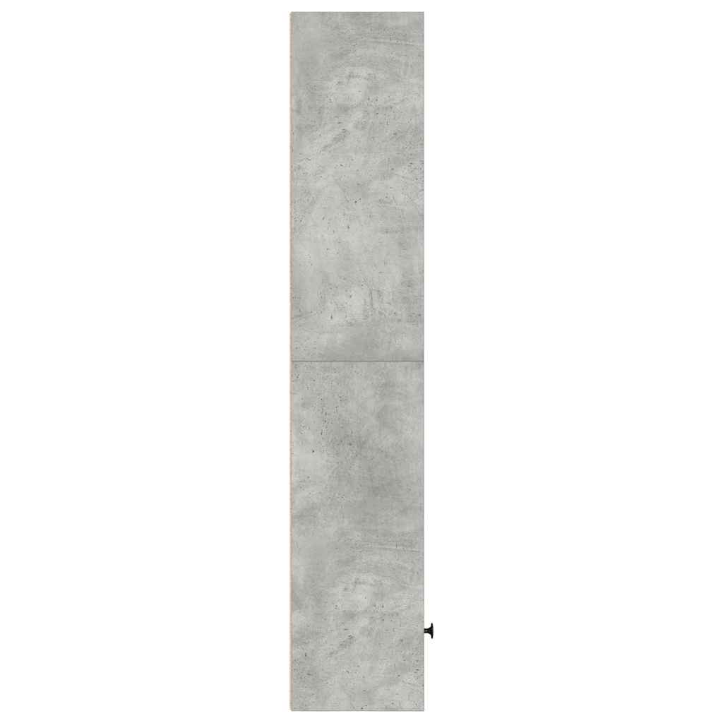 bogreol 31x24x127 cm konstrueret træ betongrå - Image 5