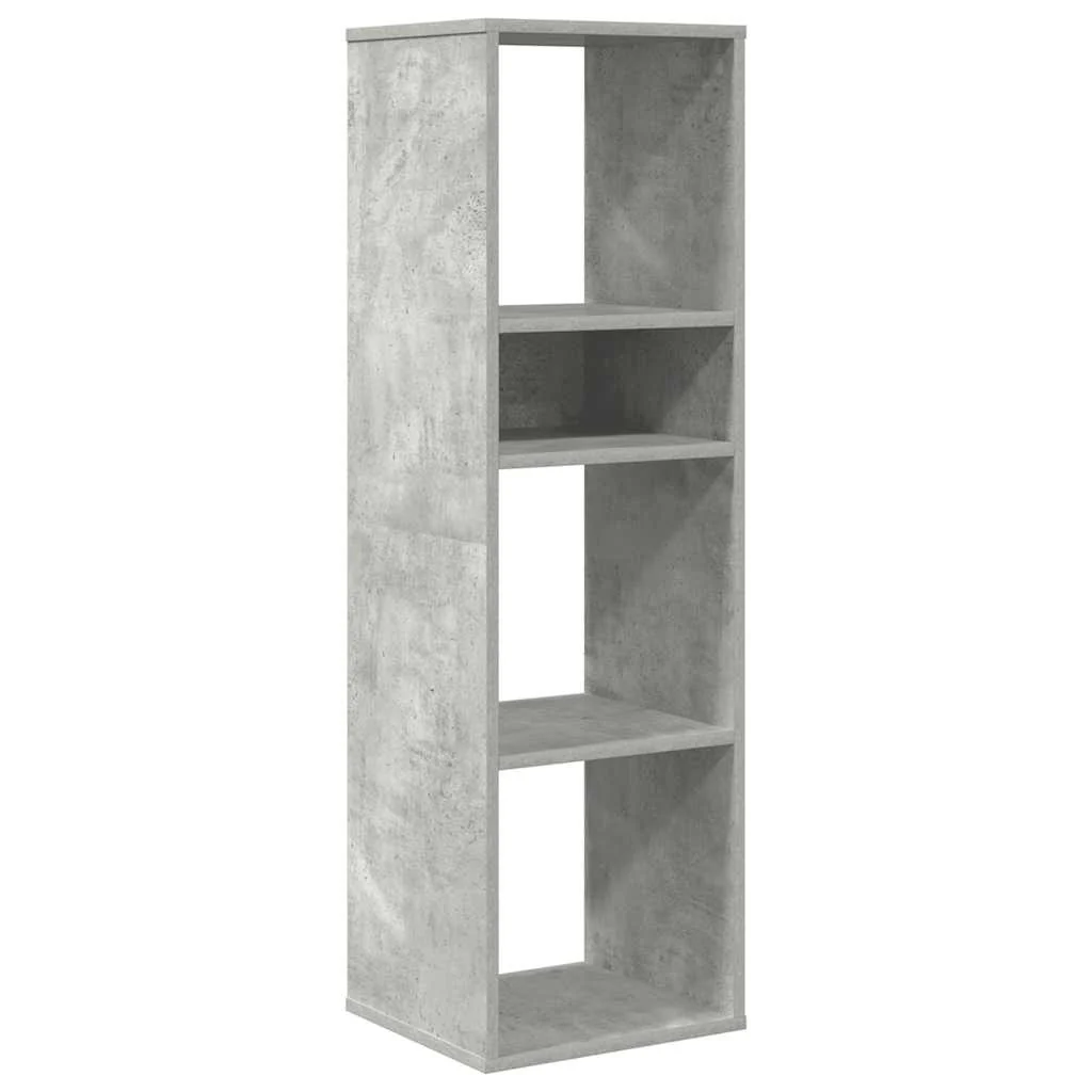 bogreol 34x31x112 cm konstrueret træ betongrå - Image 2