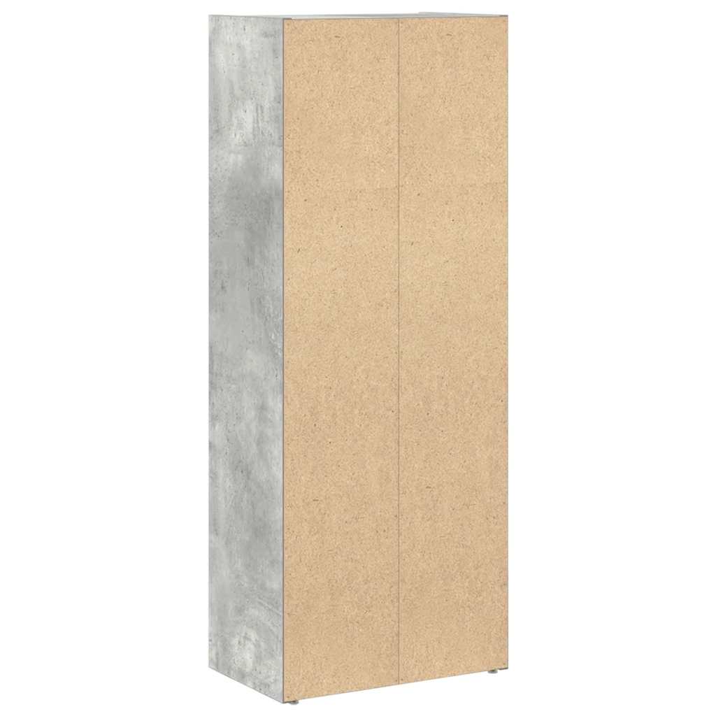bogreol 40x24x102 cm konstrueret træ betongrå - Image 7