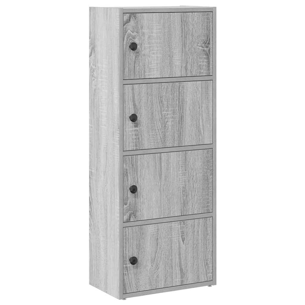 bogreol 40x24x102 cm konstrueret træ grå sonoma-eg - Image 2