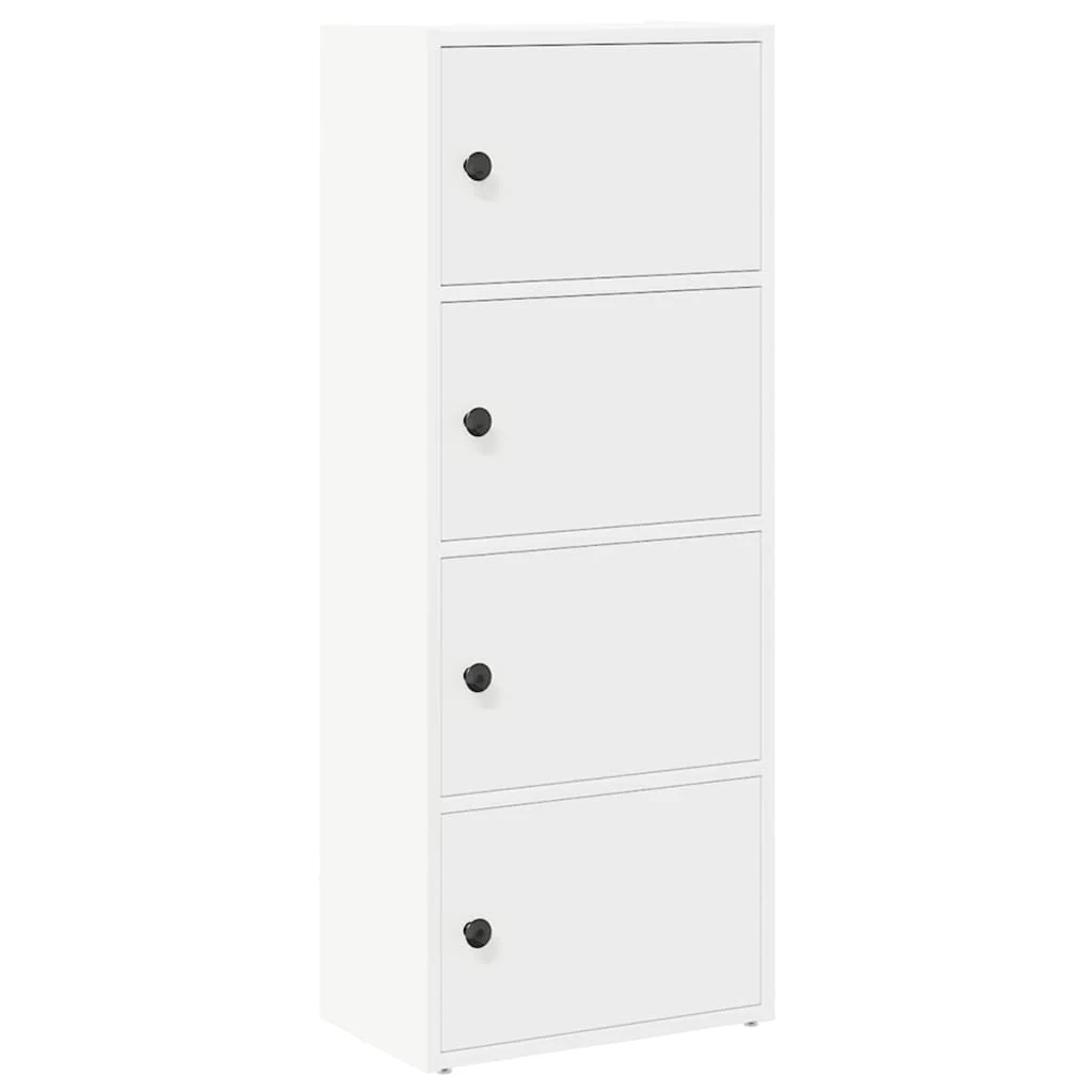bogreol 40x24x102 cm konstrueret træ hvid - Image 2