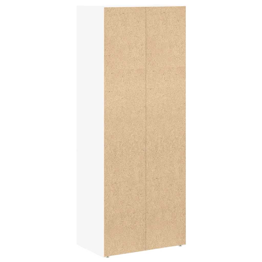 bogreol 40x24x102 cm konstrueret træ hvid - Image 7