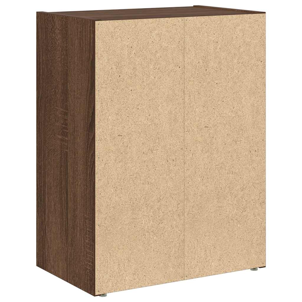 bogreol 40x24x52 cm konstrueret træ brun egetræsfarve - Image 7