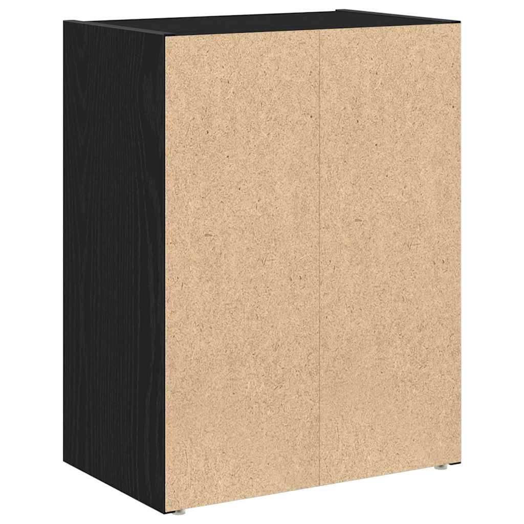 bogreol 40x24x52 cm konstrueret træ sort-eg - Image 7