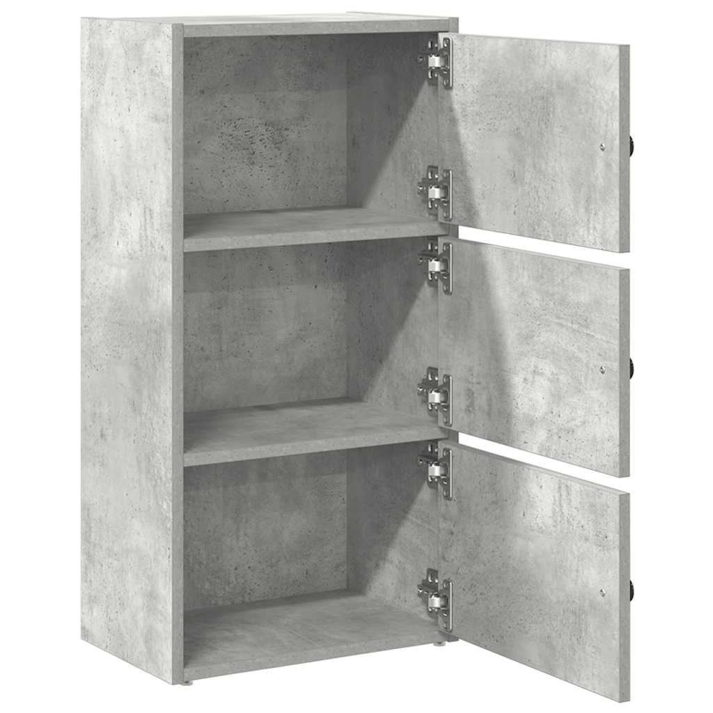bogreol 40x24x77 cm konstrueret træ betongrå - Image 5