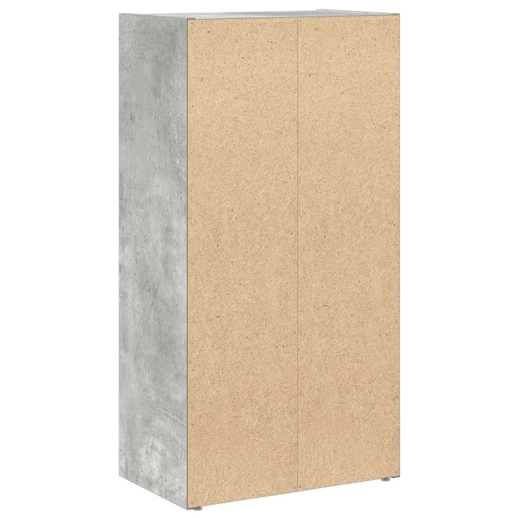 bogreol 40x24x77 cm konstrueret træ betongrå - Image 7