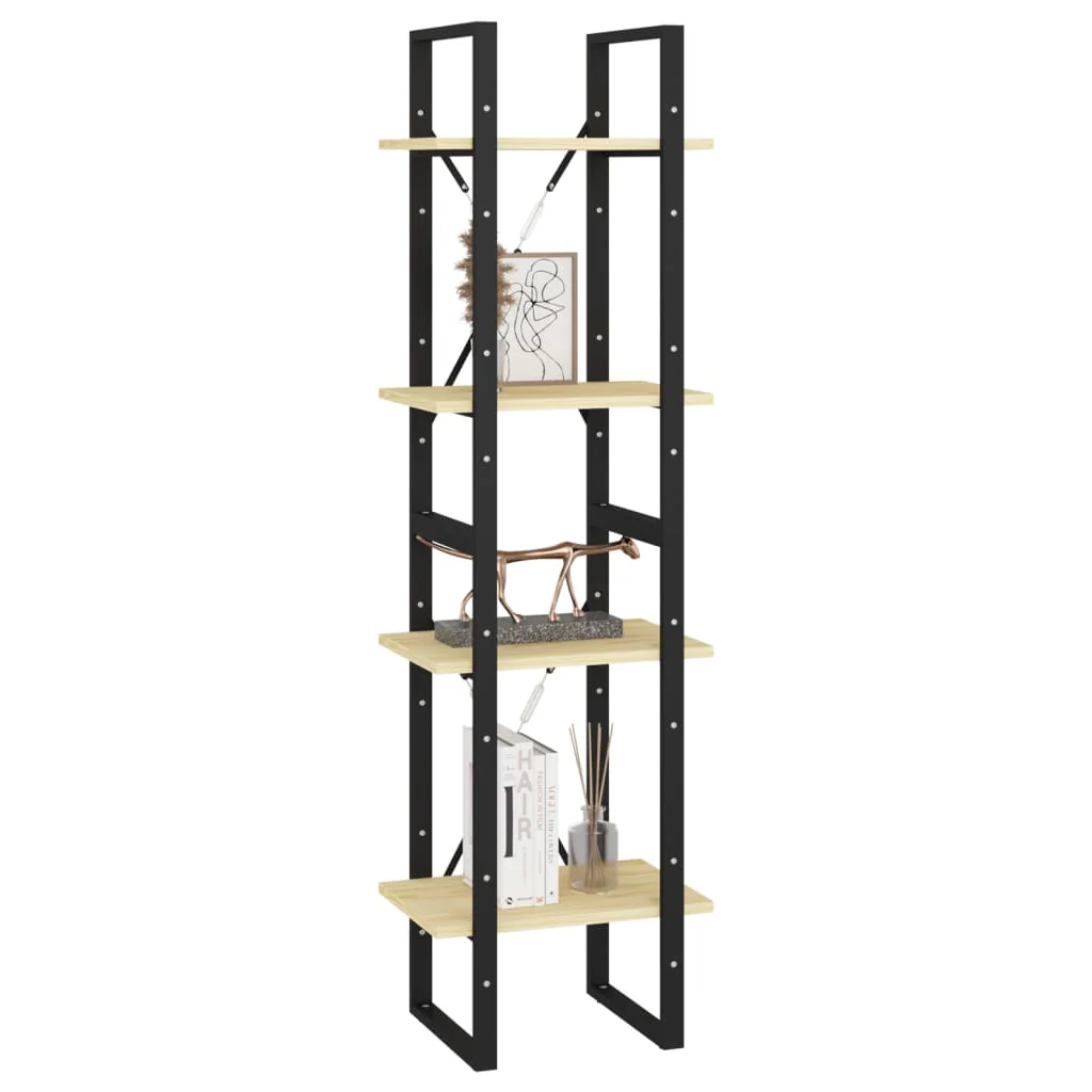 bogreol 40x30x140 cm 4 hylder massivt fyrretræ - Image 4
