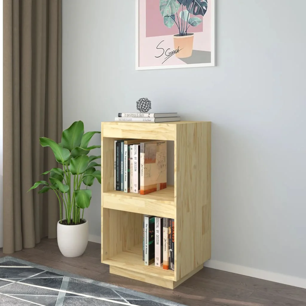 bogreol 40x35x71 cm massivt fyrretræ