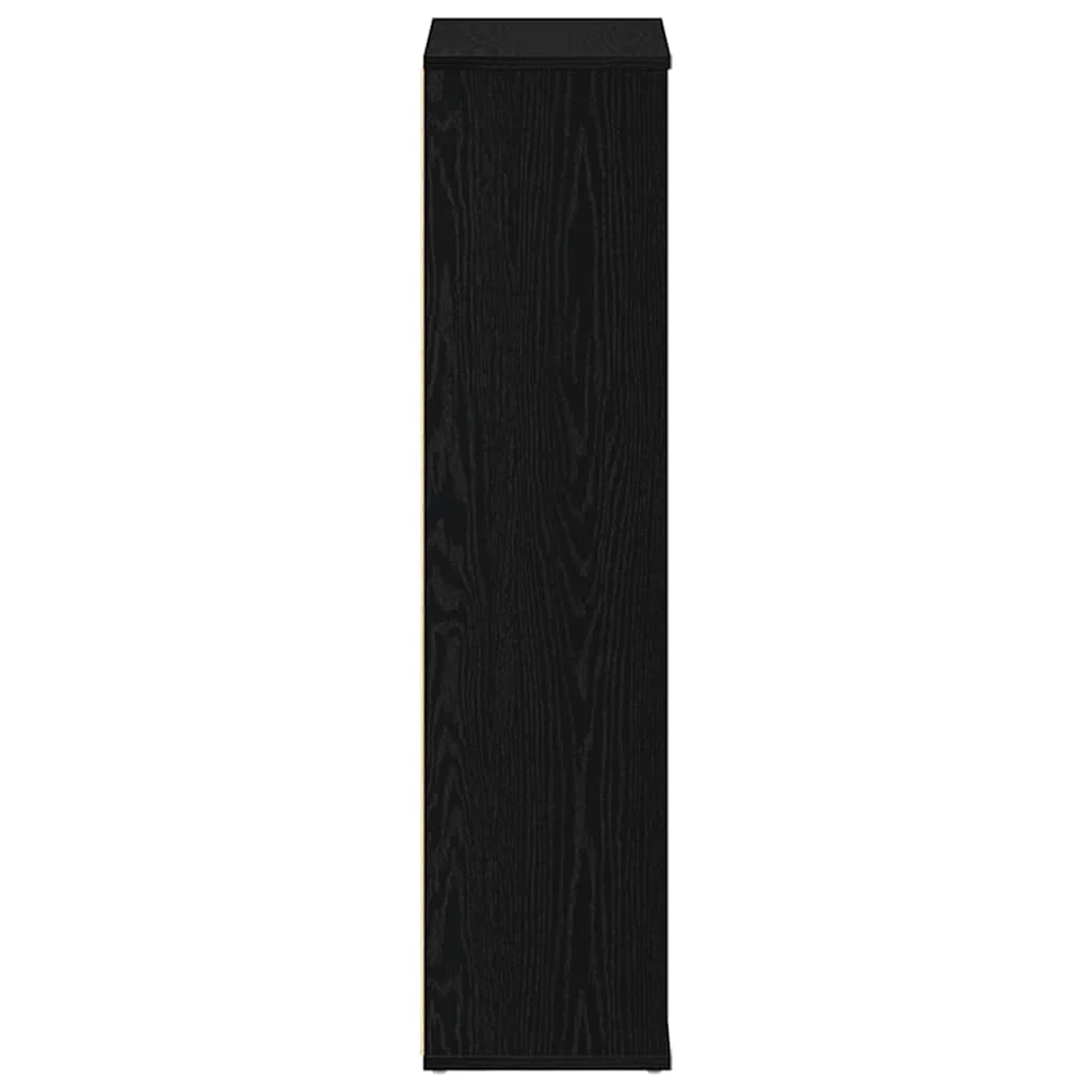 bogreol 50x25x104 cm konstrueret træ sort-eg - Image 6