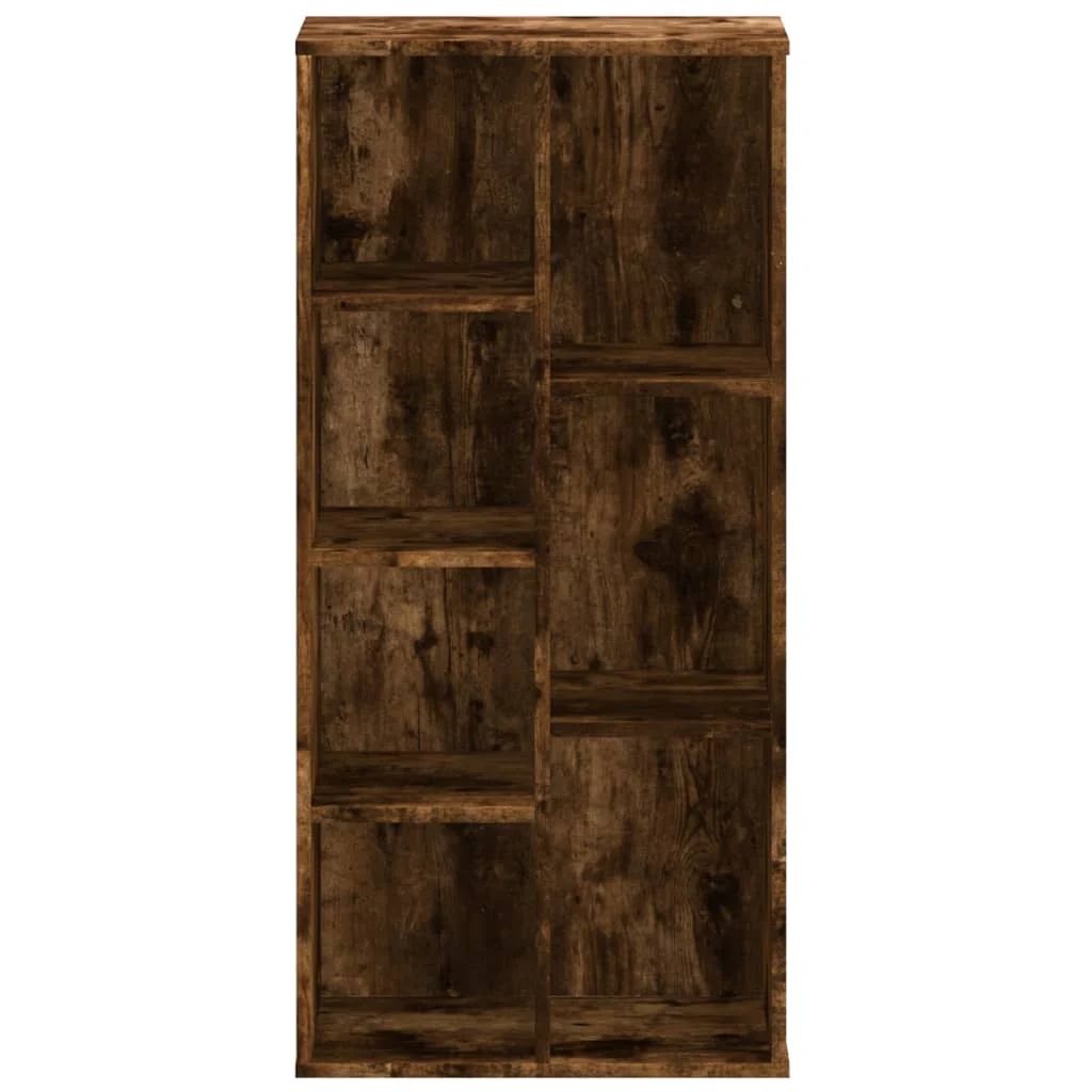 bogreol 50x25x105 cm konstrueret træ røget egetræsfarve - Image 4