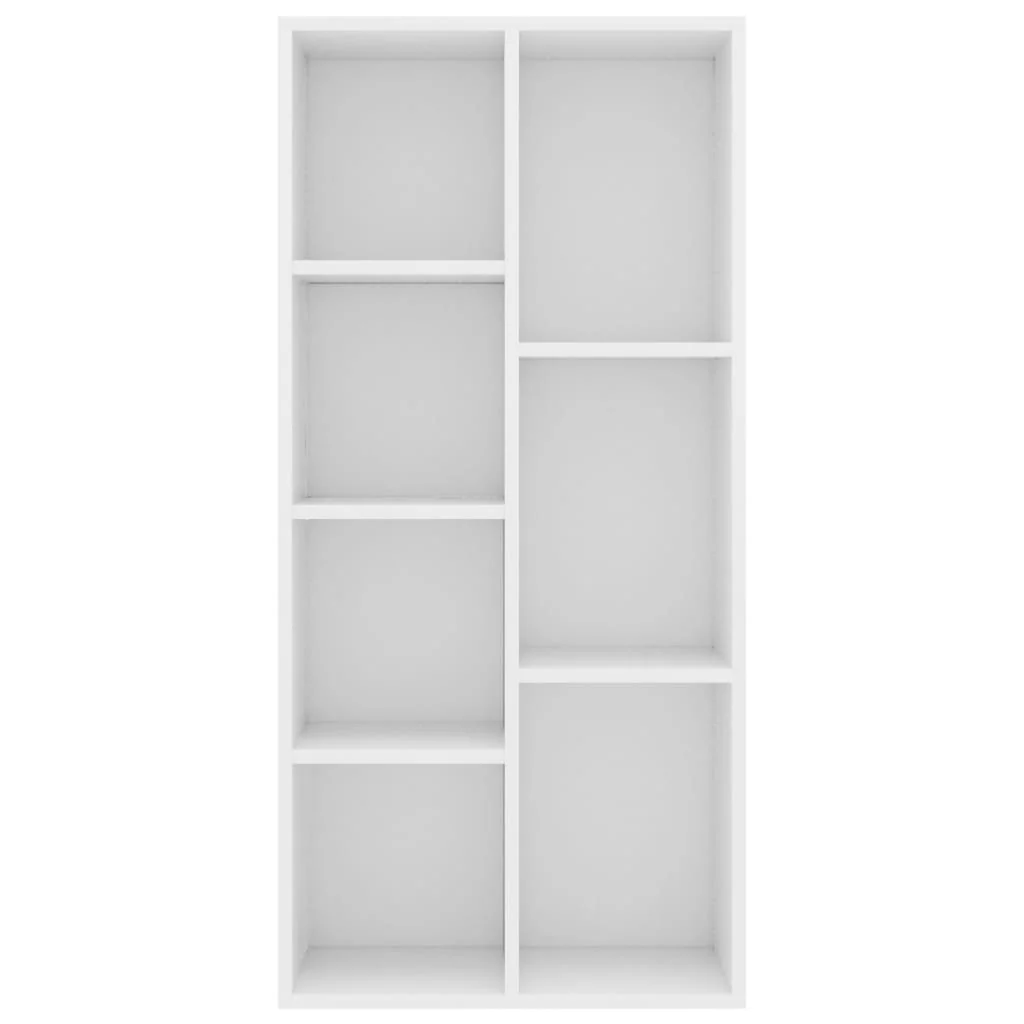 bogreol 50x25x106 cm konstrueret træ hvid - Image 4