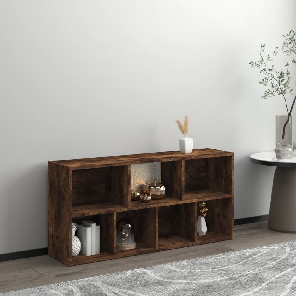 bogreol 50x25x106 cm røget egetræsfarve - Image 3