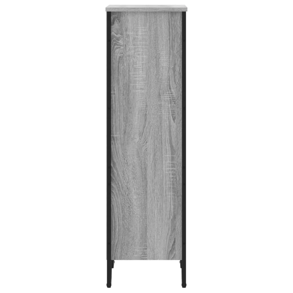 bogreol 50x31x106 cm konstrueret træ grå sonoma-eg - Image 5